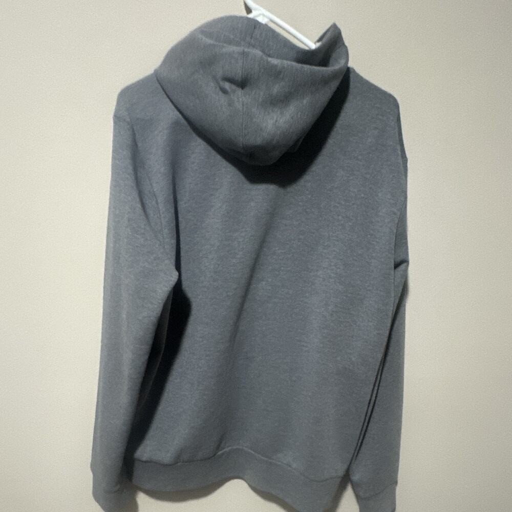 GapFit Performance Men's Gray Full Zip Hooded Hoodie w/ Pockets Size L - Picture 7 of 9